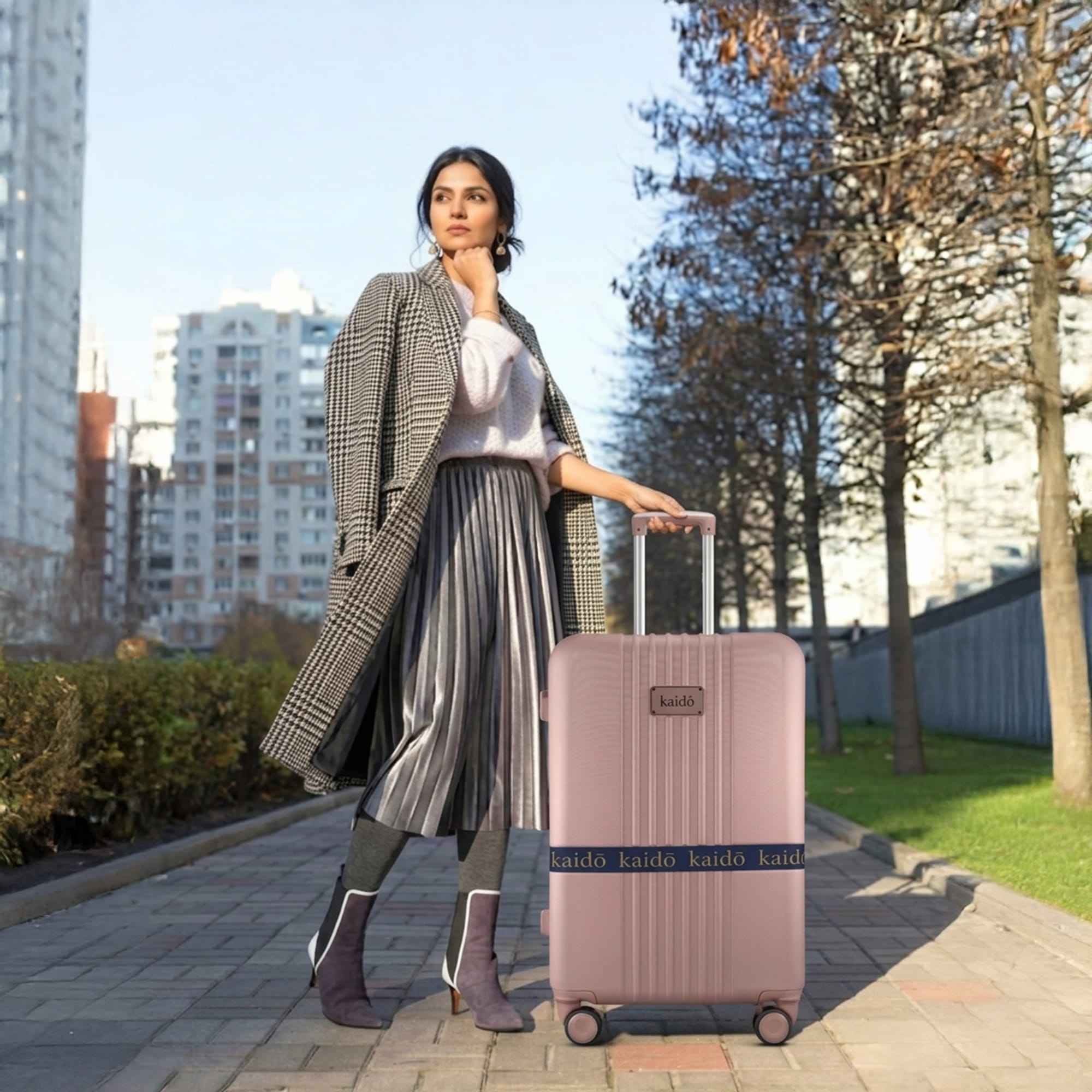 Seika Taupe Beige Luggage
